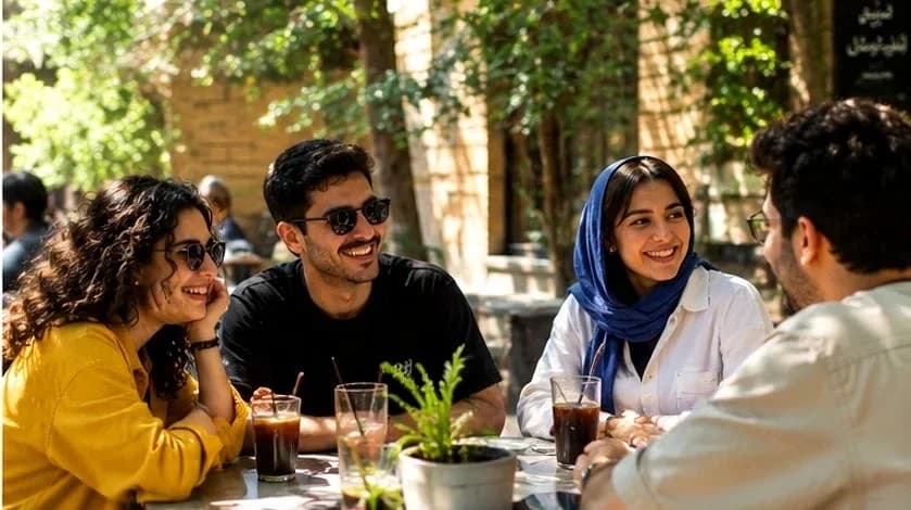 کافه‌نشینی و گپ دوستانه جمزی سر یک میز واقعی